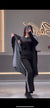 3 Piece Gown Style Winter Wear Stripe Suit