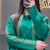 3 Piece Gown Style Winter Wear Stripe Suit