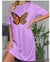 Orange Butterfly Printed long shirt